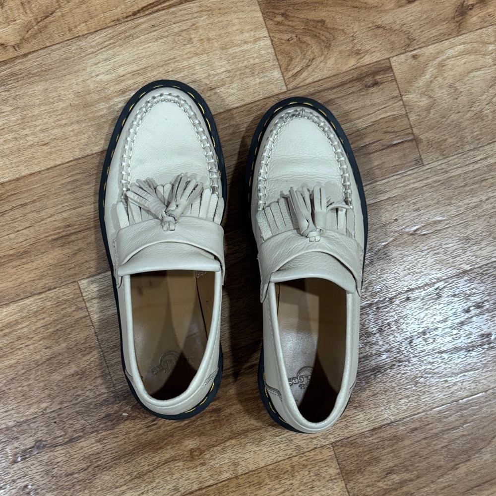 Dr. Martens Cream Tassel Loafers